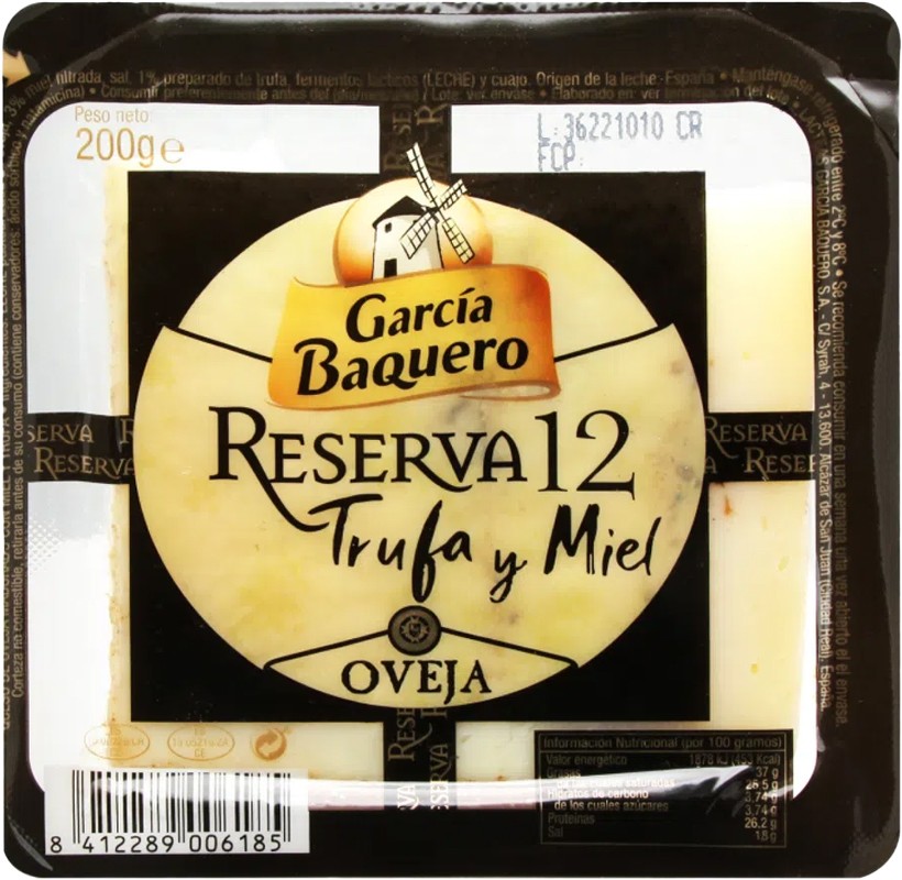 Сыр Garcia Baquero с трюфелем 37% 12 мес 200г