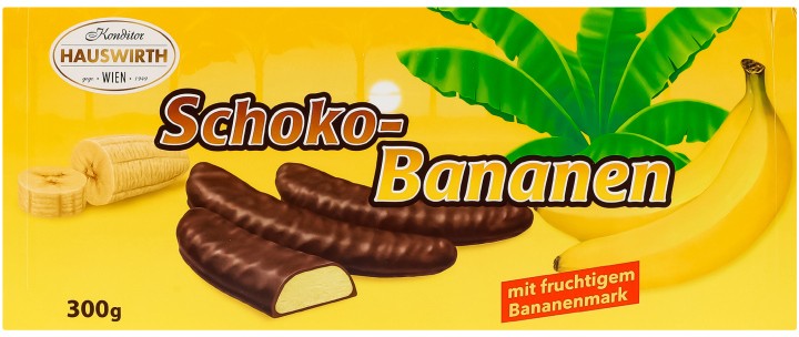 Суфле Hauswirth Schoko-Bananen в шоколаде 300 г