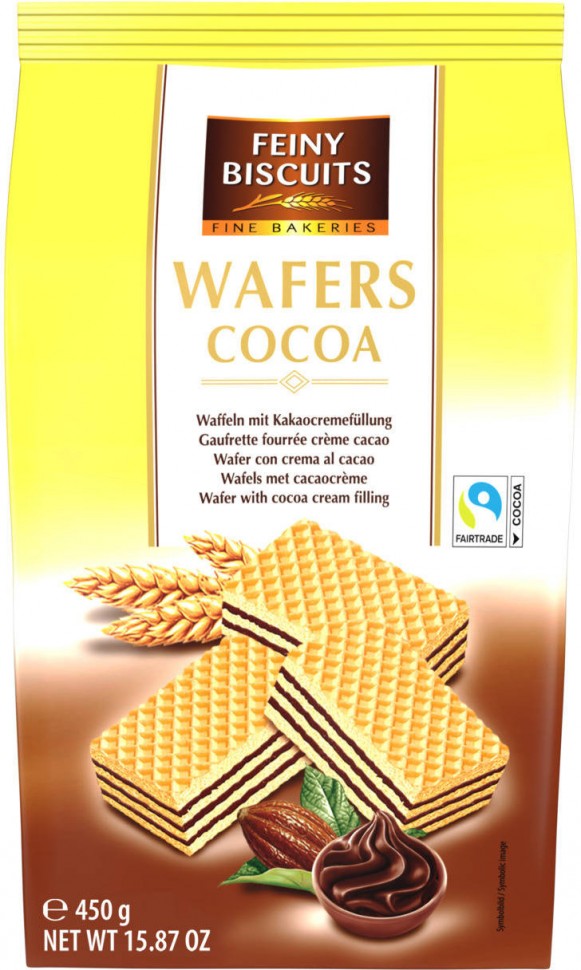 Вафлі Feiny Biscuits з какао-кремовою начинкою 450 г