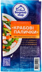 Крабові паличкі охолоджені Водний мир 180 г