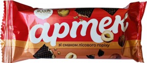 Цукерки вафельні глазуровані Артек зі смаком лісового горіху вагові