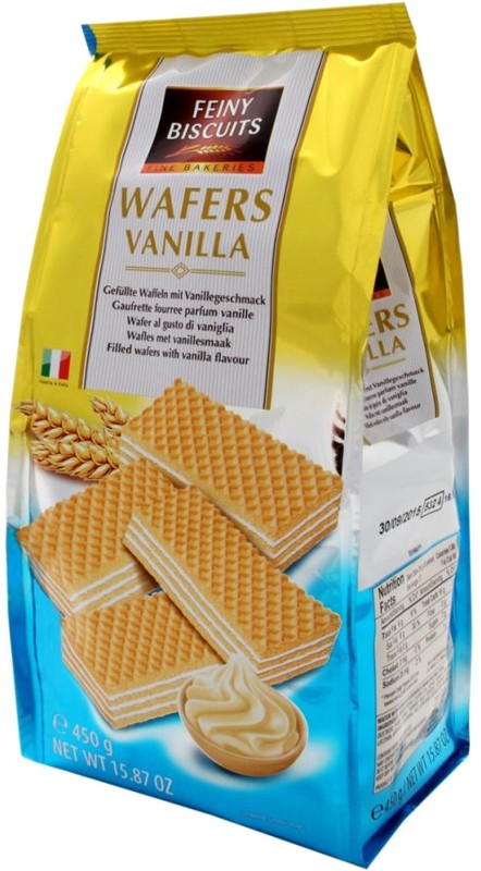 Вафлі Feiny Biscuits з ванільно-кремовою начинкою 450 г