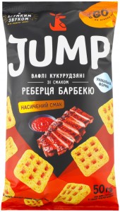 Вафлі кукурудзяні Jump Реберця барбекю 50г