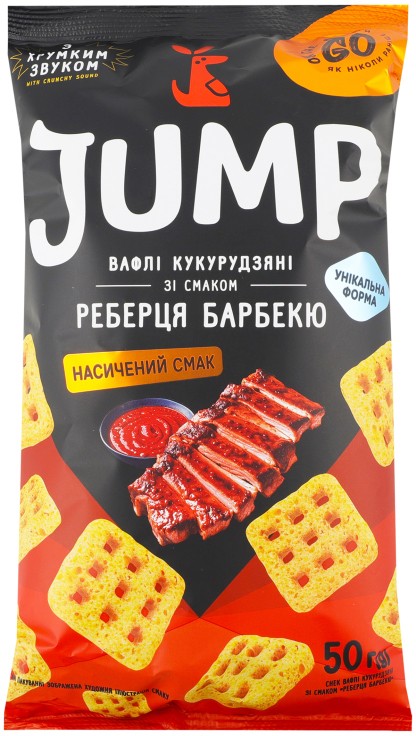 Вафлі кукурудзяні Jump Реберця барбекю 50г