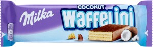 Вафля Milka Waffelini Coconut з начинкою з кокосом вкрита молочним шоколадом 31г
