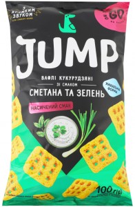 Вафли кукурузные Jump Сметана и зелень 50г
