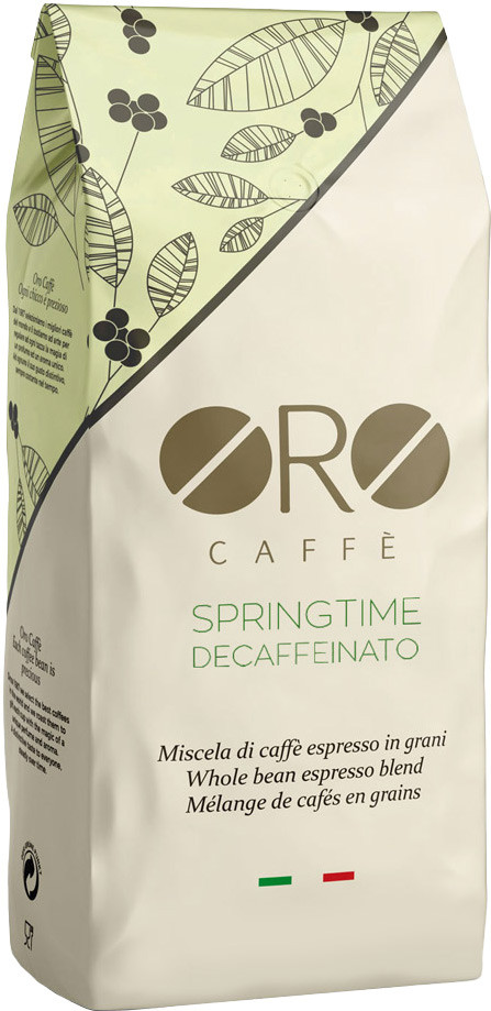 Кофе в зернах ORO Decaffeinated 500г без кофеина