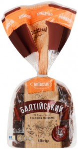 Хлеб Київхліб Балтийский темный с семенами подсолнечника половинка в нарезке 400г