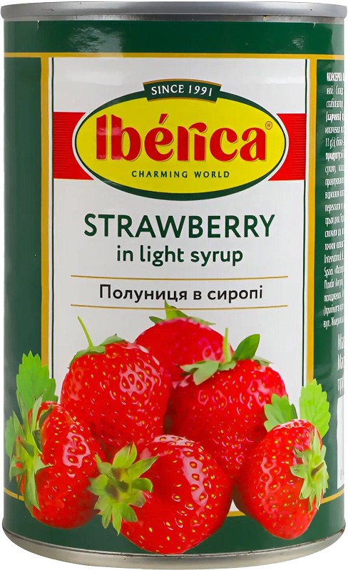 Клубника Iberica консервированная в сиропе 410 г
