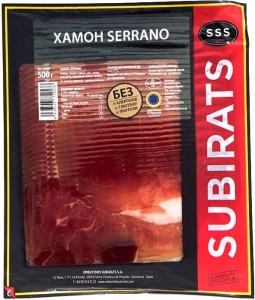 Хамон Subirats Serrano GAS нарізка 500г