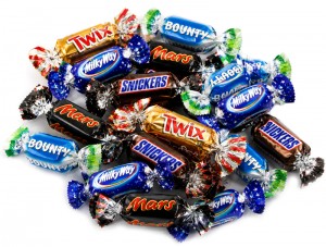 Конфеты-микс Twix, Bounty, Milky Way, Mars, Snickers весовые