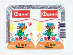 Сырок детский Фанни с курагой 2х100 г