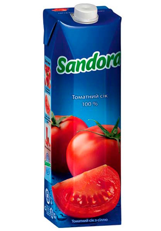 Сік Sandora томатний з сіллю 1л. 