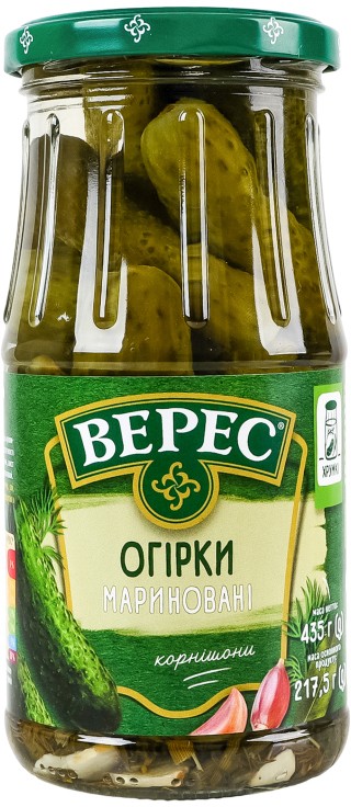 Огурцы Верес маринованные 435 г
