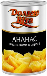 Ананас кусочками в сиропе Дольче Вита 580 мл