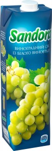 Сок Sandora из белого винограда 1л