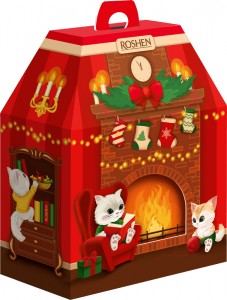 Набір подарунковий Roshen Новорічний камін 665г
