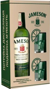 Віскі Jameson 0,7 л + 2 бокала