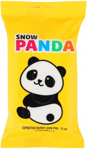 Салфетки влажные Snow Panda Kids для рук с экстрактом ромашки 15шт/уп