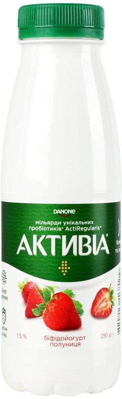 Бифидойогурт Активіа Клубника 1,5% 290г