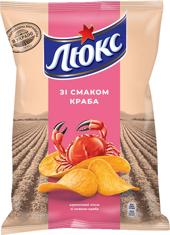 Чипсы Люкс Краб картофельные 125г