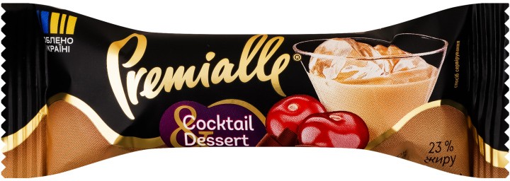 Сирок глазурований Premialle Cocktail&Dessert Вишня-какао з ароматом коктейль лікер 23% 36г