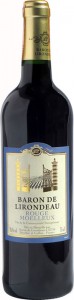Вино Baron de Lirondeau красное полусладкое 10,5% 0,75л