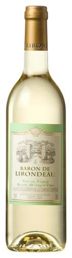 Вино Baron de Lirondeau белое полусухое 0,75л 11%