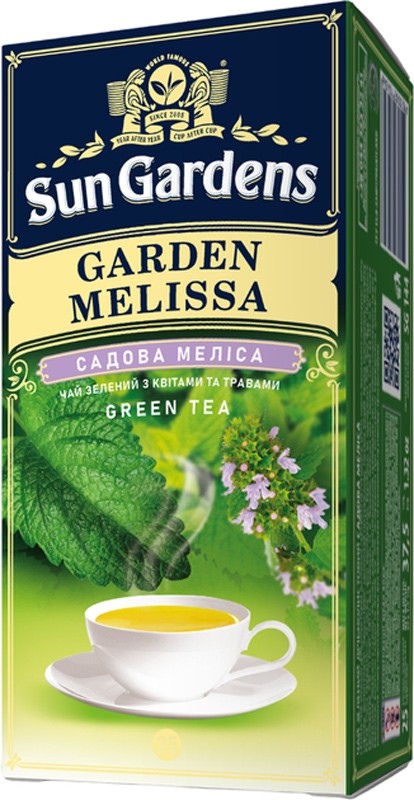 Чай Sun Gardens Садова Меліса зелений 25 пак
